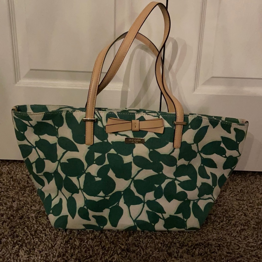 Kate Spade green leaf bag